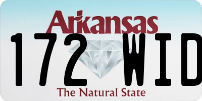 AR license plate 172WID