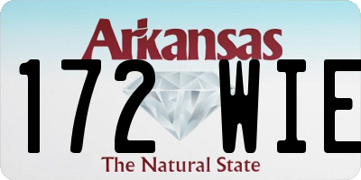 AR license plate 172WIE