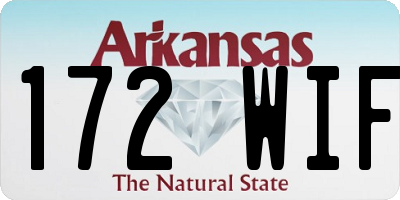 AR license plate 172WIF