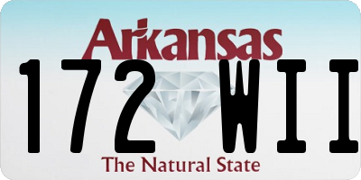 AR license plate 172WII