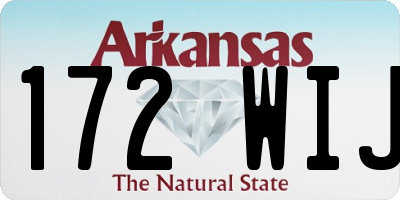 AR license plate 172WIJ