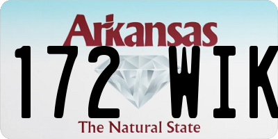 AR license plate 172WIK