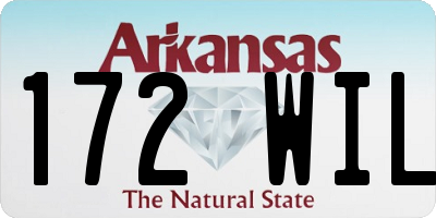 AR license plate 172WIL