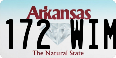AR license plate 172WIM