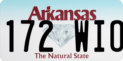 AR license plate 172WIO