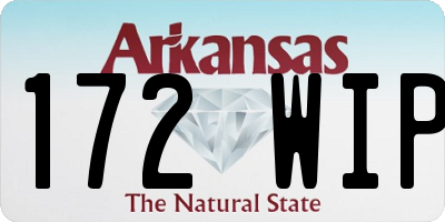 AR license plate 172WIP
