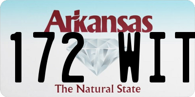 AR license plate 172WIT