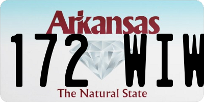 AR license plate 172WIW