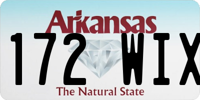 AR license plate 172WIX