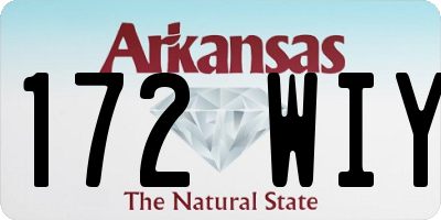 AR license plate 172WIY