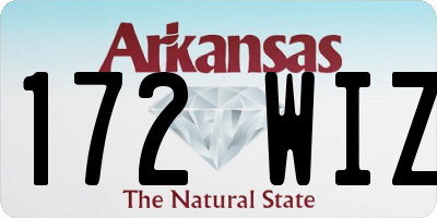 AR license plate 172WIZ