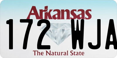 AR license plate 172WJA