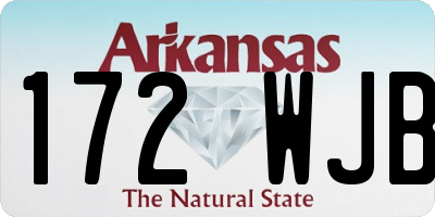 AR license plate 172WJB