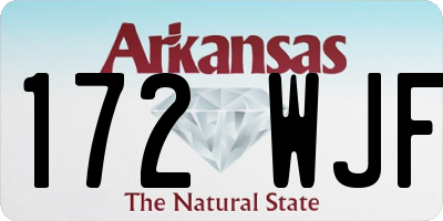 AR license plate 172WJF