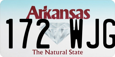 AR license plate 172WJG