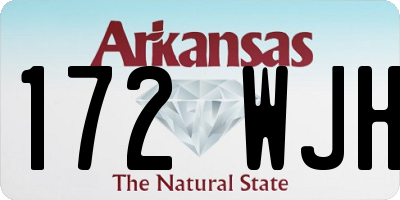 AR license plate 172WJH