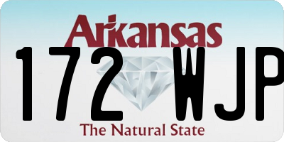 AR license plate 172WJP