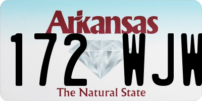 AR license plate 172WJW