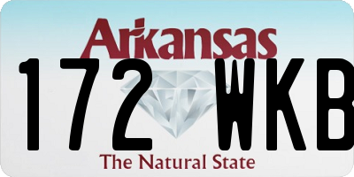 AR license plate 172WKB