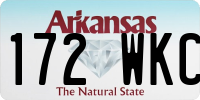 AR license plate 172WKC