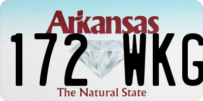 AR license plate 172WKG