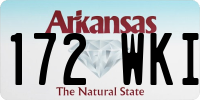 AR license plate 172WKI