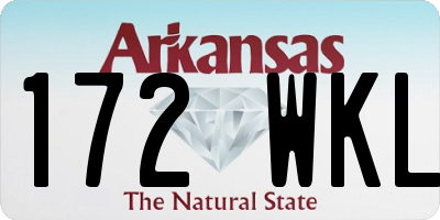 AR license plate 172WKL