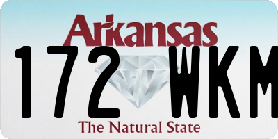 AR license plate 172WKM