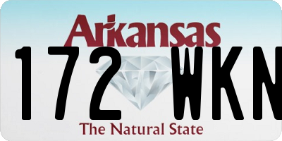 AR license plate 172WKN