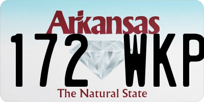 AR license plate 172WKP