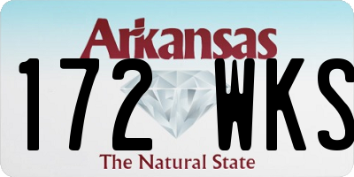 AR license plate 172WKS