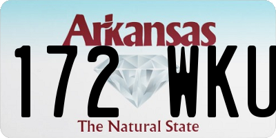 AR license plate 172WKU