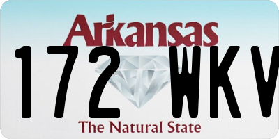 AR license plate 172WKV