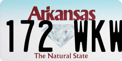 AR license plate 172WKW