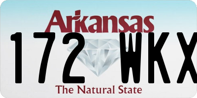 AR license plate 172WKX