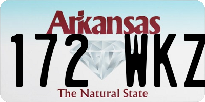 AR license plate 172WKZ