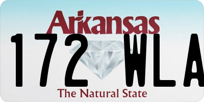 AR license plate 172WLA