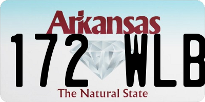 AR license plate 172WLB