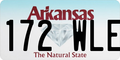 AR license plate 172WLE