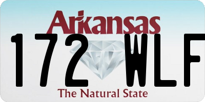 AR license plate 172WLF