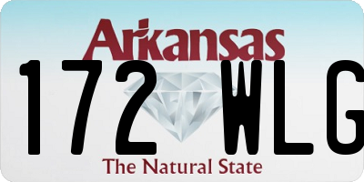 AR license plate 172WLG