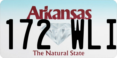 AR license plate 172WLI