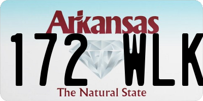 AR license plate 172WLK