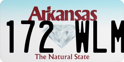 AR license plate 172WLM