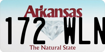 AR license plate 172WLN