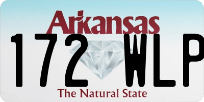 AR license plate 172WLP