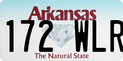AR license plate 172WLR