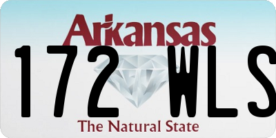 AR license plate 172WLS