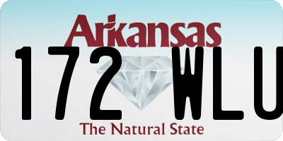 AR license plate 172WLU
