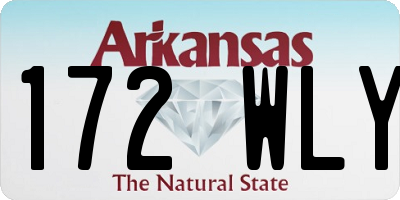 AR license plate 172WLY